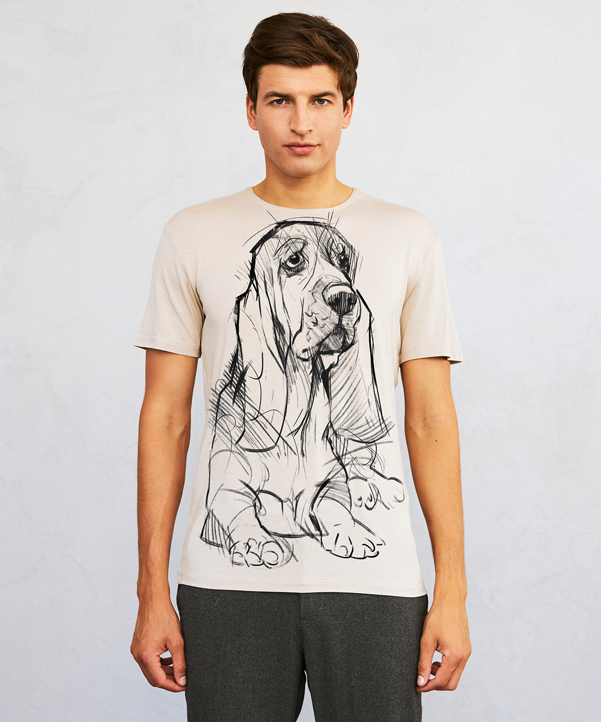 Koszulka męska - Basset Hound - wzór 1 - Hummus