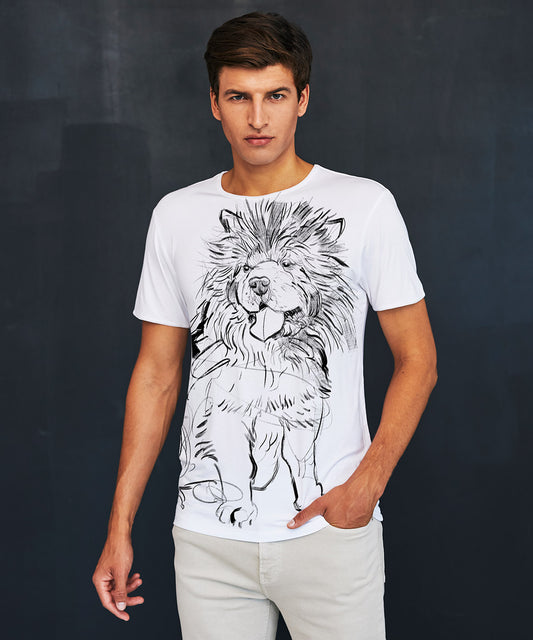 Chow Chow Men's White T-Shirt