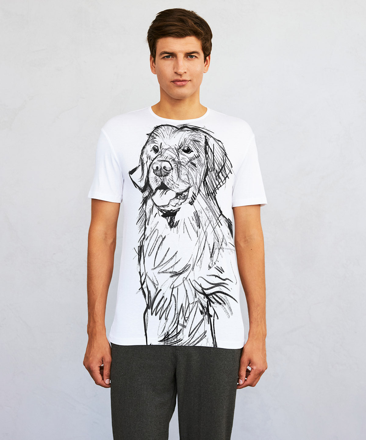 Golden Retriever No. 1 Men's White T-Shirt