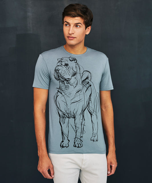 Koszulka męska - Shar Pei - Storm Cloud