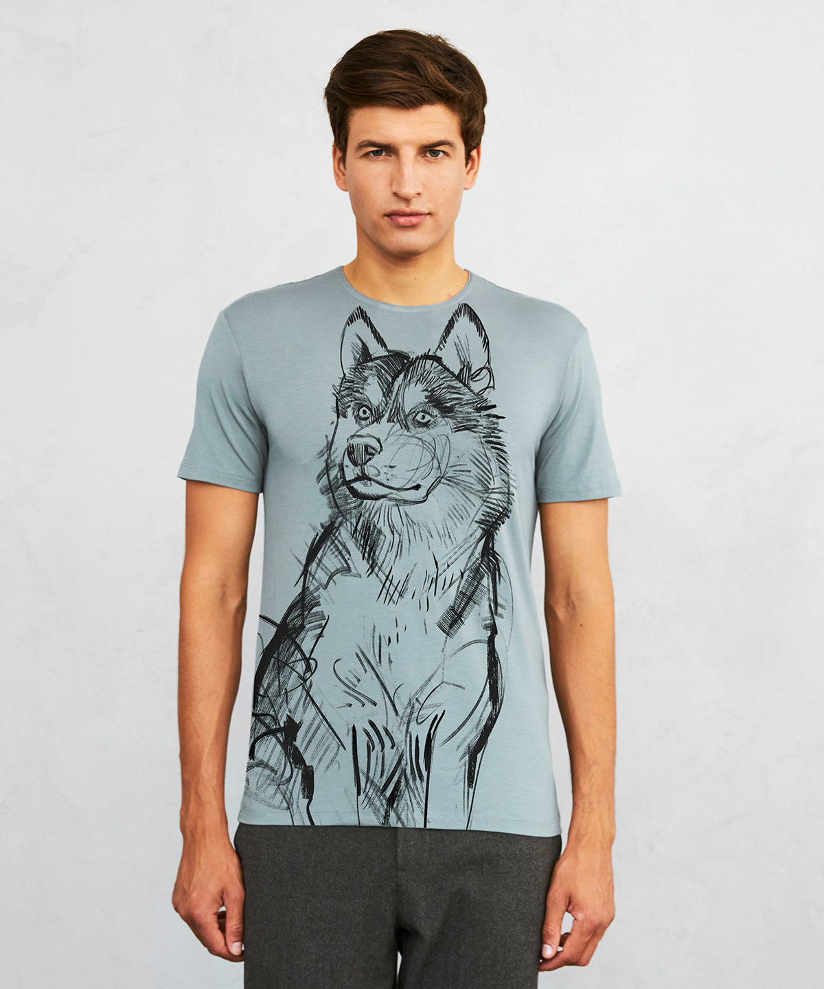 Siberian Husky No. 1 Men's Storm Cloud T-Shirt