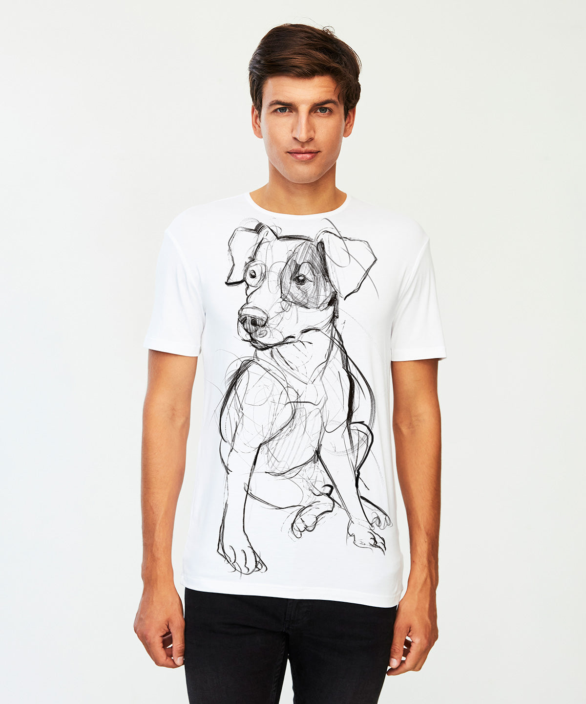 Parson Russell Terrier Men's White T-Shirt