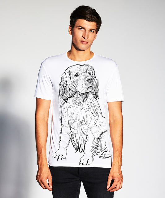 Clumber Spaniel Men's White T-Shirt