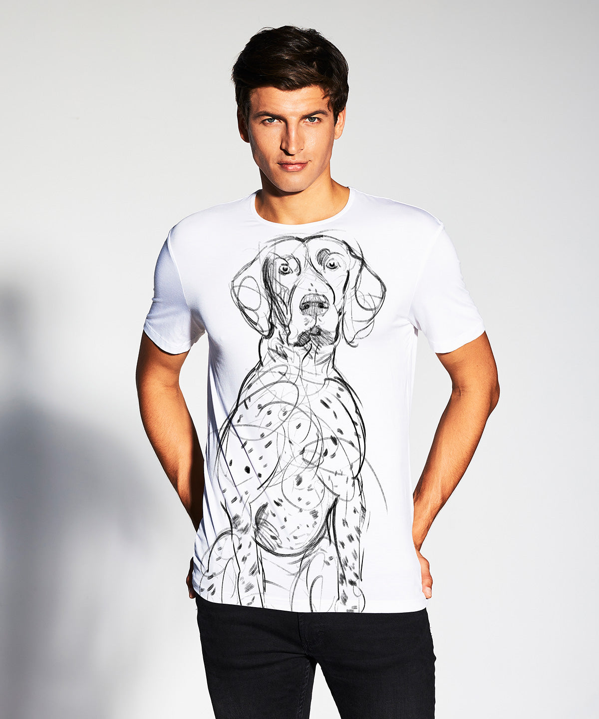 English Pointer Men's White T-Shirt