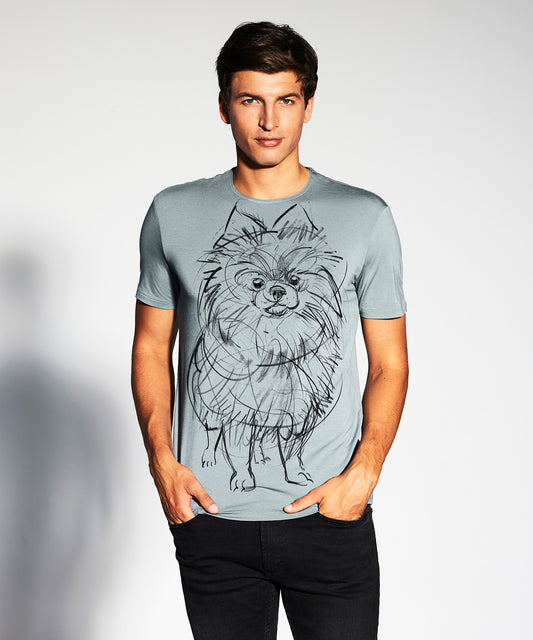 Koszulka męska - Pomeranian - No. 1 - Storm Cloud