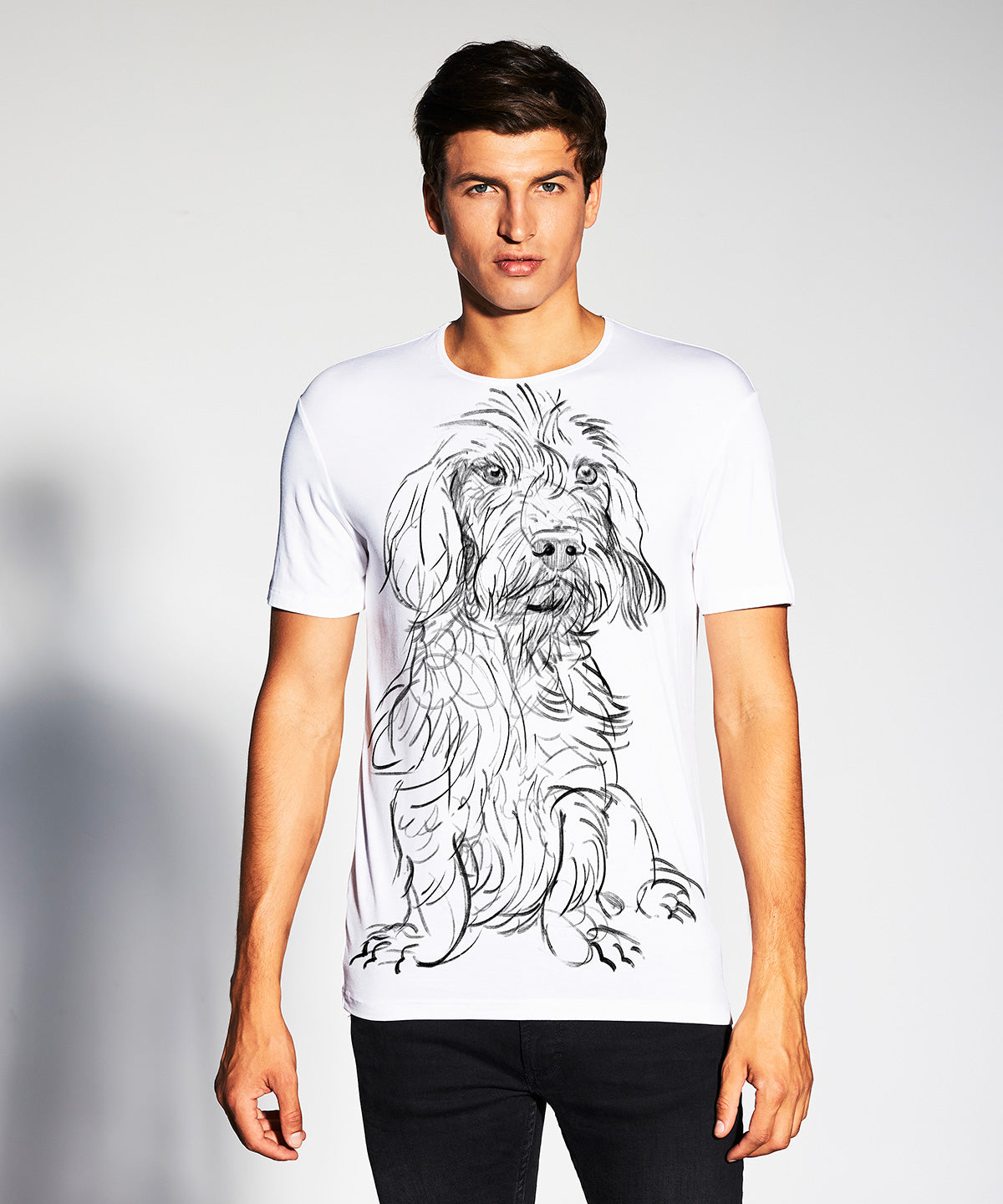 Wirehaired Dachshund No. 1 Men's White T-Shirt