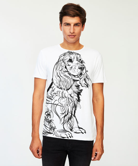 Cocker Spaniel Men's White T-Shirt