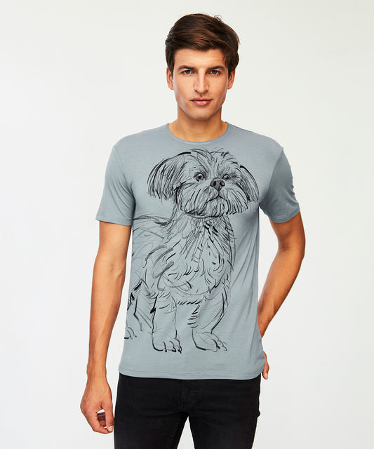 Koszulka męska - Shih tzu - No. 1 - Storm Cloud