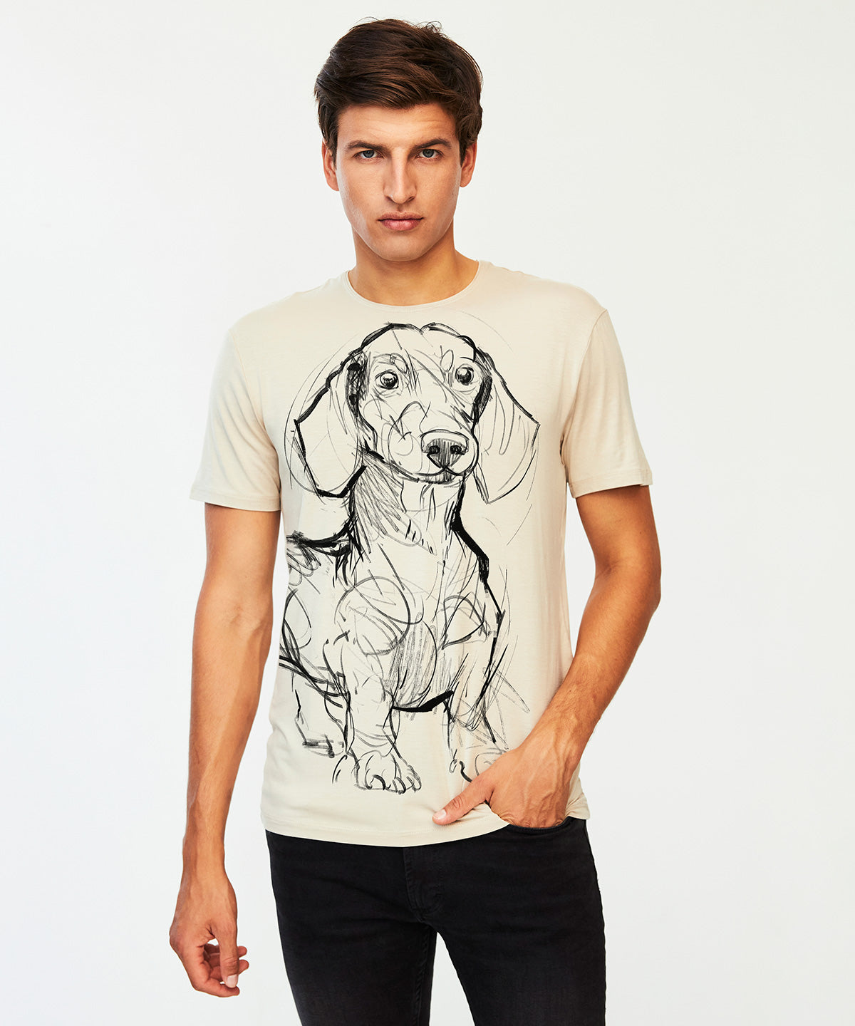 Dachshund No. 2 Men's Hummus T-Shirt