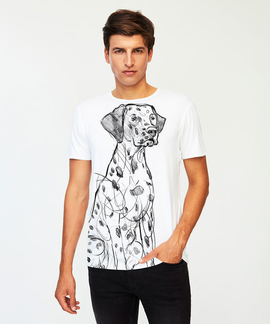 Dalmatian Men's White T-Shirt