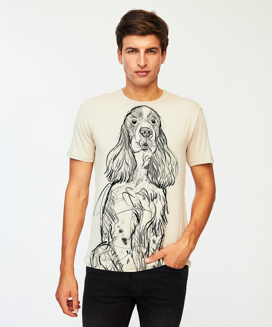 Koszulka męska - Springer Spaniel Angielski - No. 1 - Hummus