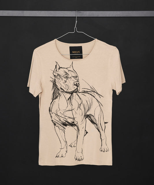 Koszulka damska - American Pit Bull - wzór 1 - Hummus