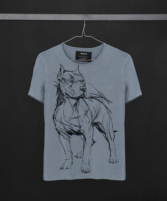 Koszulka damska - American Pit Bull Terrier - wzór 1 - Storm Cloud