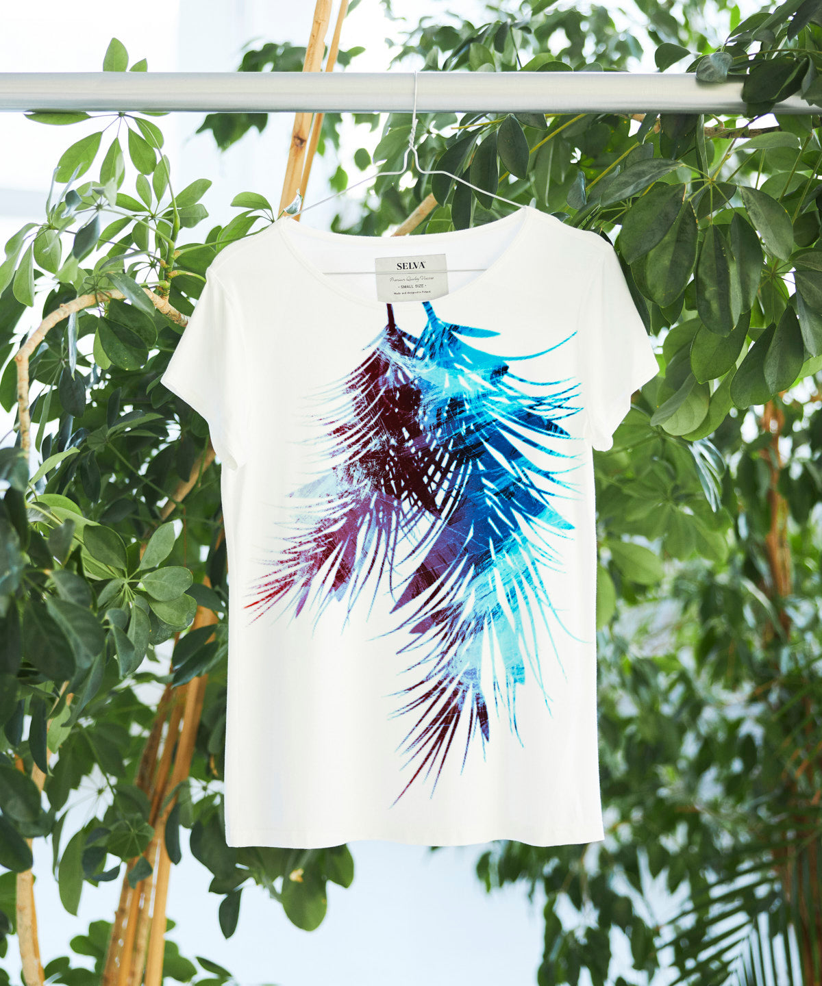 Aqua Leaves T-shirt Woman