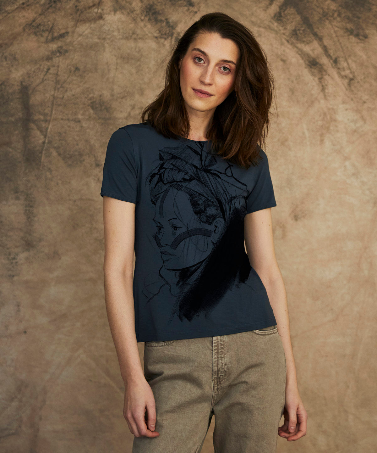 Atayal portrait woman dark cool gray