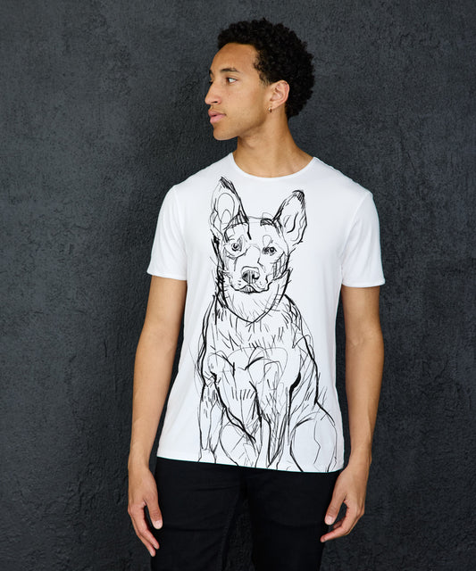 Koszulka męska - Australian Cattle Dog - biała
