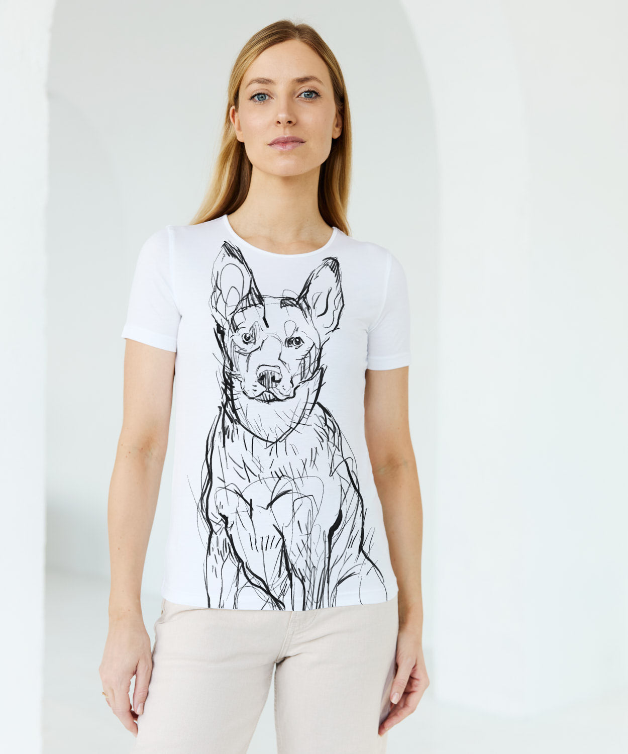 Koszulka damska - Australian Cattle Dog - biała