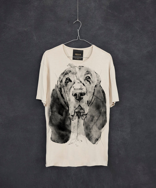 Koszulka męska - Basset Hound - wzór 2 - Hummus