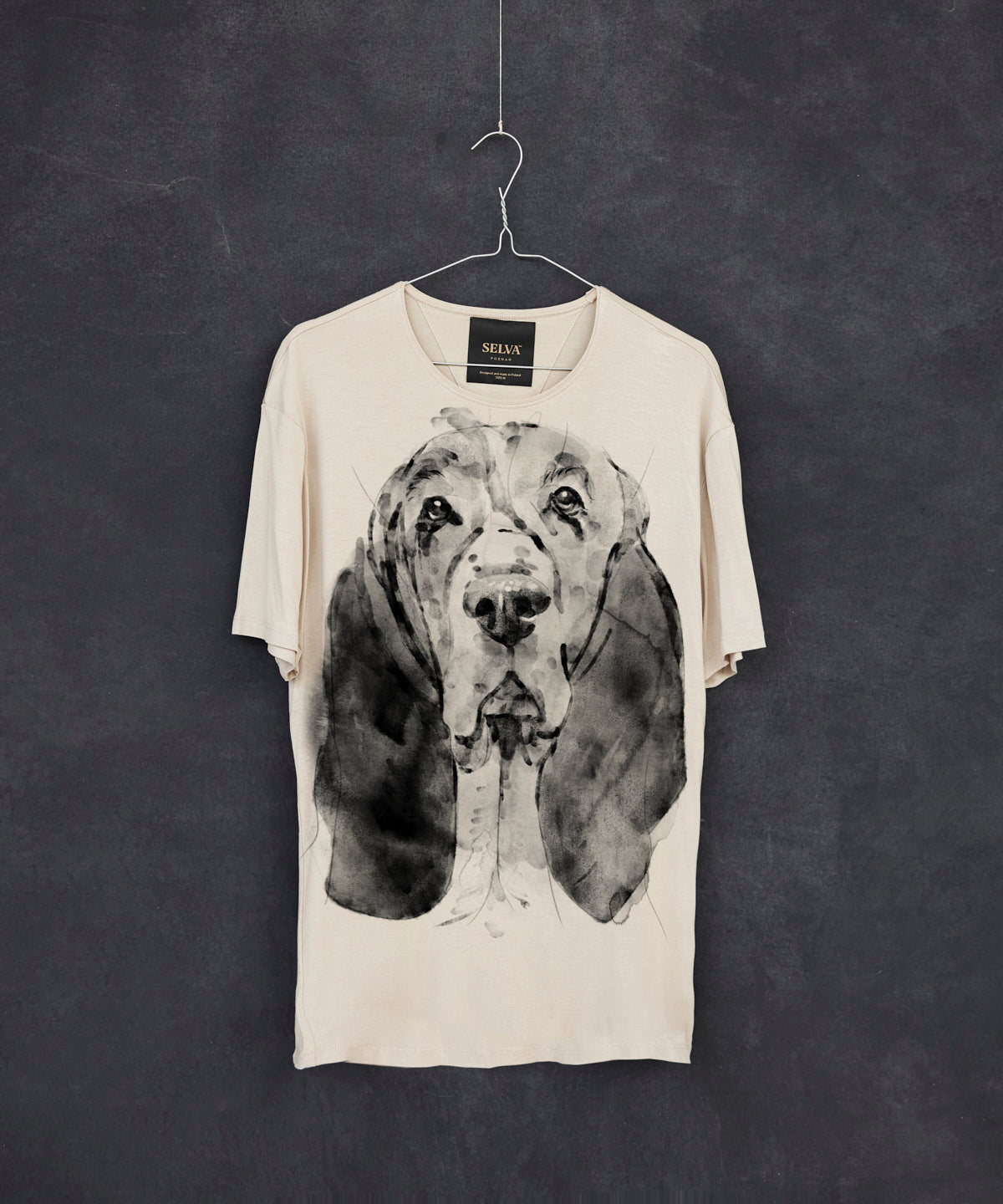 Koszulka męska - Basset Hound - wzór 2 - Hummus