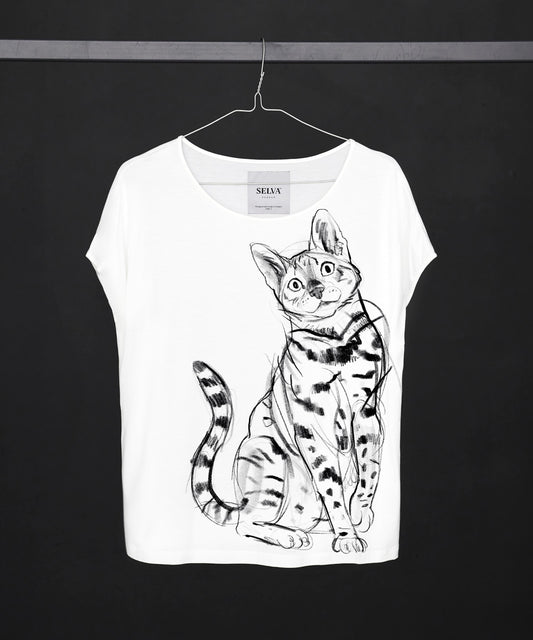 Bengal Cat Women's White T-Shirt