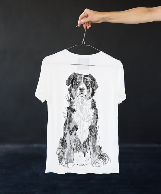 Koszulka damska - Bernese Mountain Dog No. 3 - biała