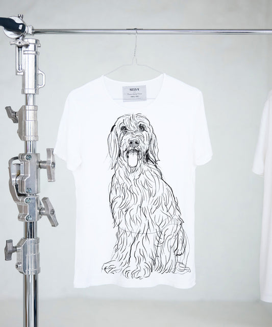 Koszulka damska - Owczarek Francuski Briard - Biała