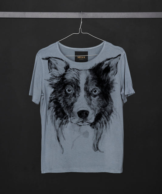 Koszulka damska - Border Collie No. 3 - Storm Cloud