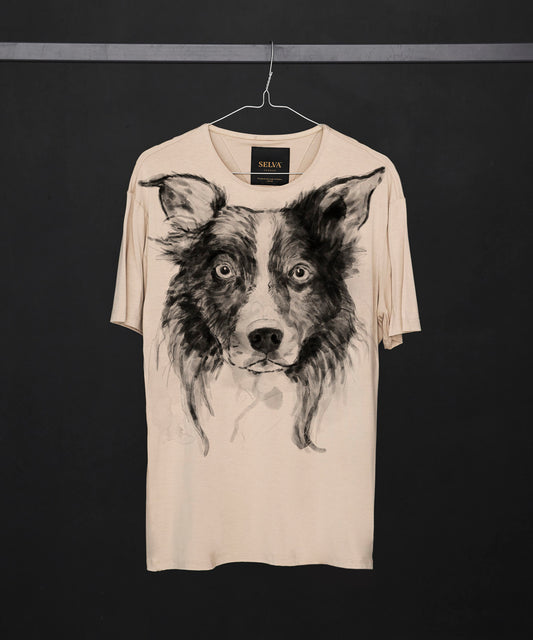 Koszulka męska - Border Collie No. 3 - Hummus