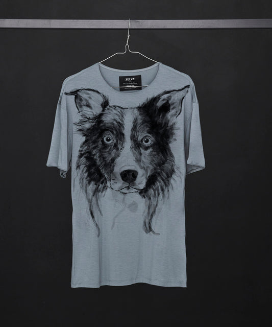 Koszulka męska - Border Collie No. 3 - Storm Cloud
