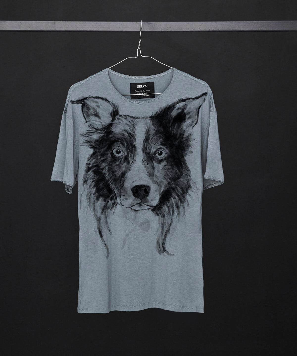 Koszulka męska - Border Collie No. 3 - Storm Cloud
