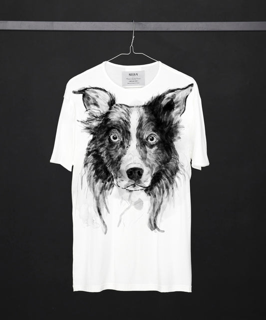 Koszulka męska - Border Collie No. 3 - biała