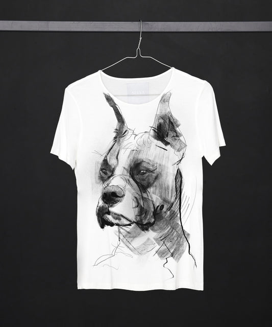 Koszulka damska - Boxer No. 4 - biała