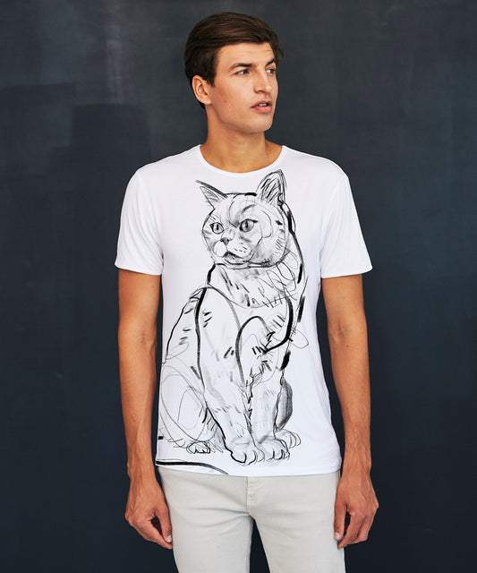 British Shorthair No. 2 Men's White T-Shirt