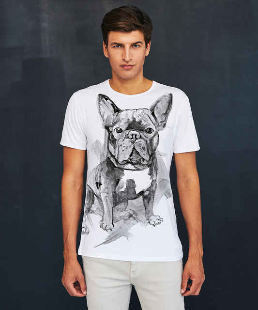 French Bulldog no. 5 Men's White T-Shirt