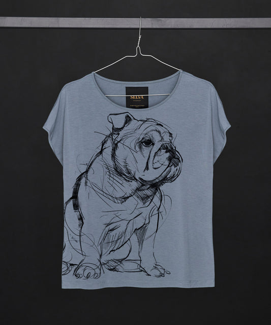 Koszulka damska - Bulldog - Storm Cloud