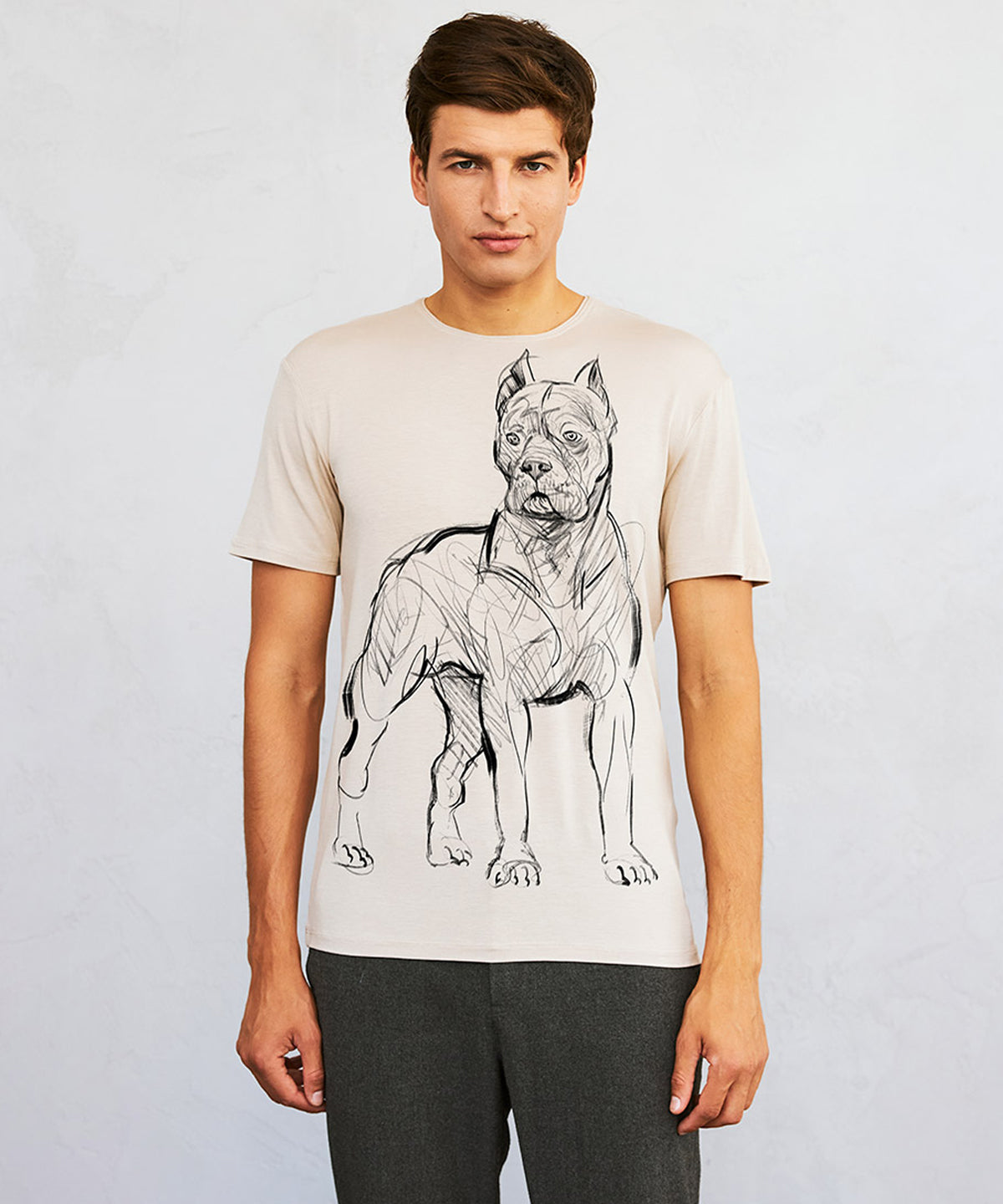 Koszulka męska - Cane Corso - Hummus