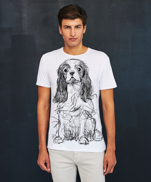 Cavalier No. 2 Men's White T-Shirt