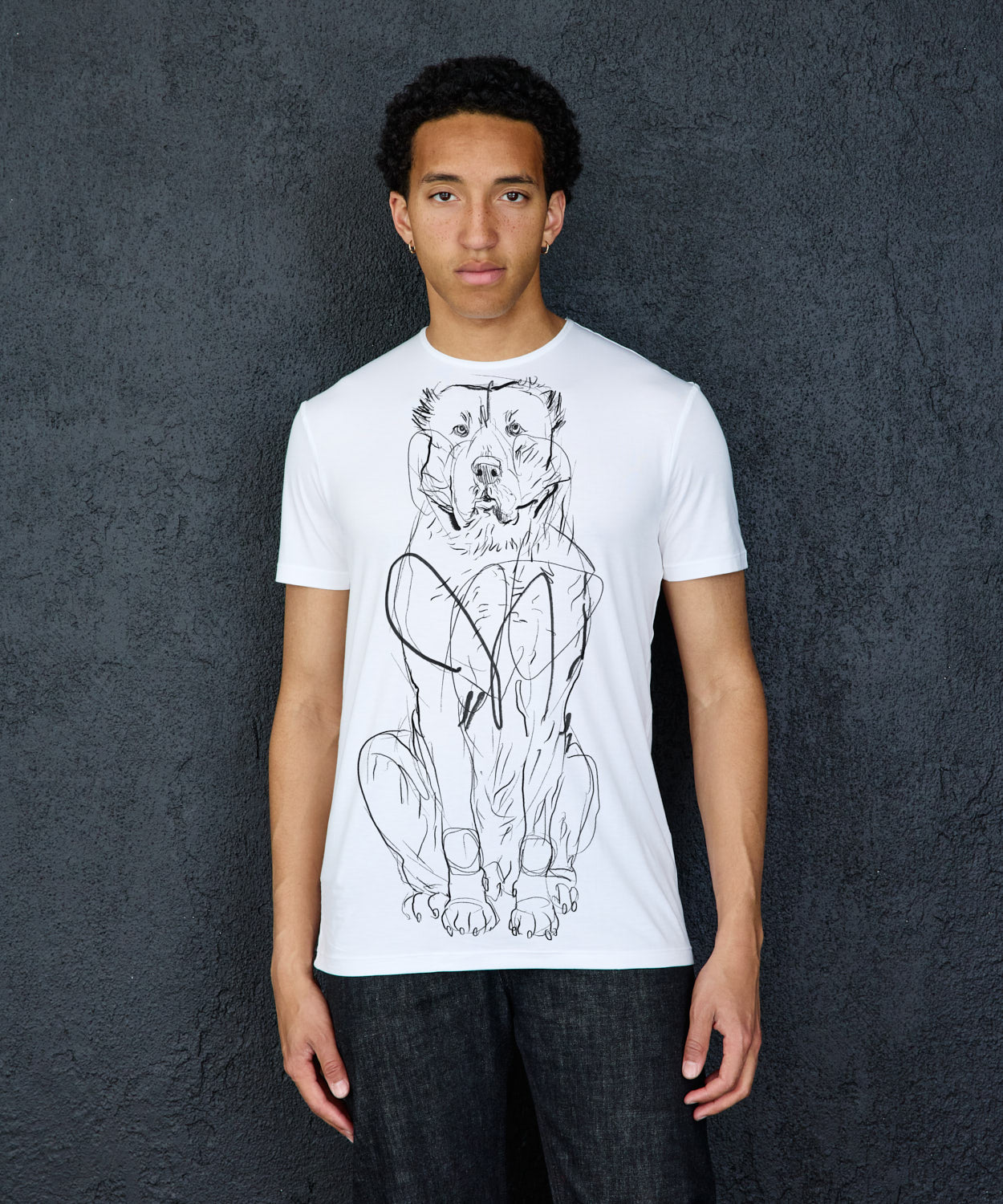 Central Asian Shepherd Dog Men's White T-Shirt