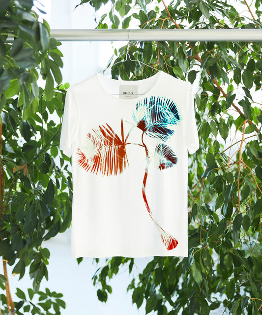 Firebrick leaf T-shirt Woman