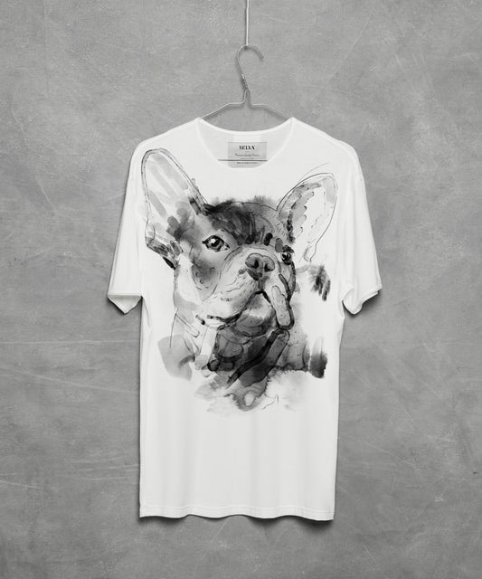 French Bulldog No. 2 Men's White T-Shirt