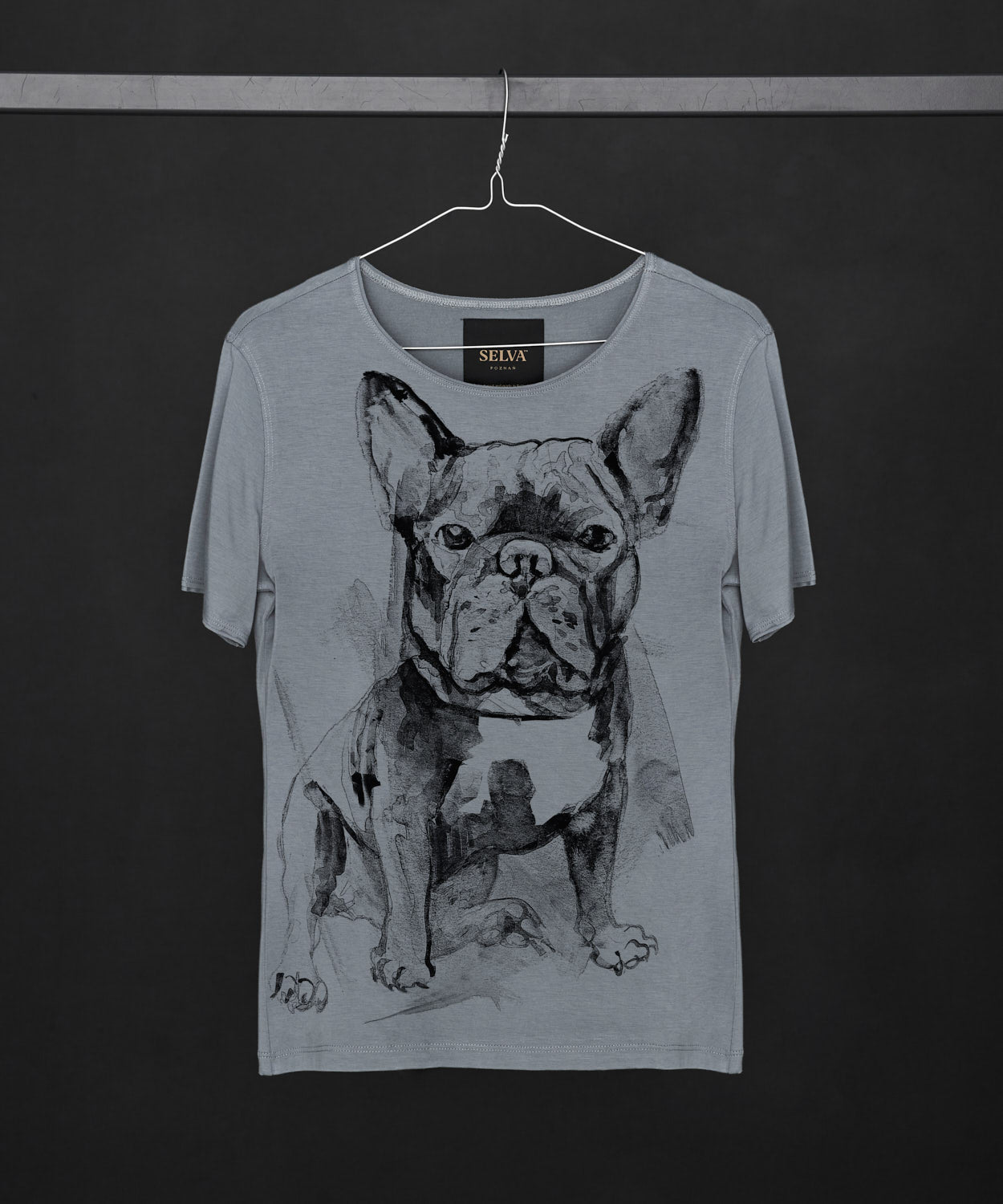Koszulka damska - French Bulldog No. 5 -Storm cloud