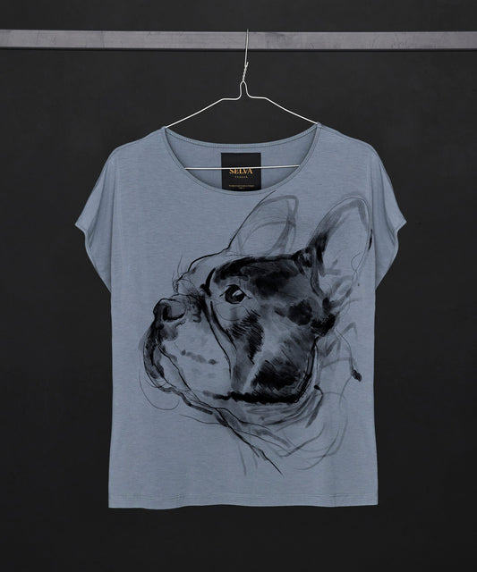 French Bulldog No. 3 Women's Storm Cloud T-Shirt
