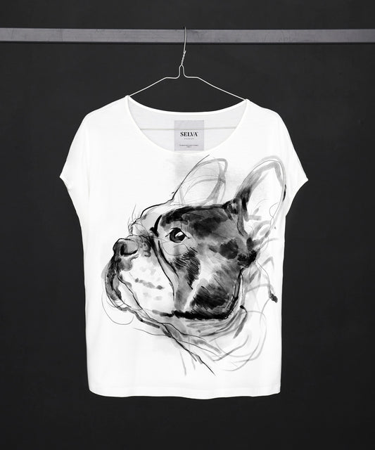 French Bulldog No. 3 Women's White T-Shirt