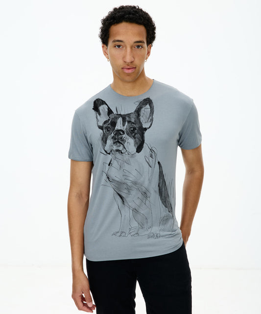 French Bulldog No. 4 Men's Storm cloud T-Shirt