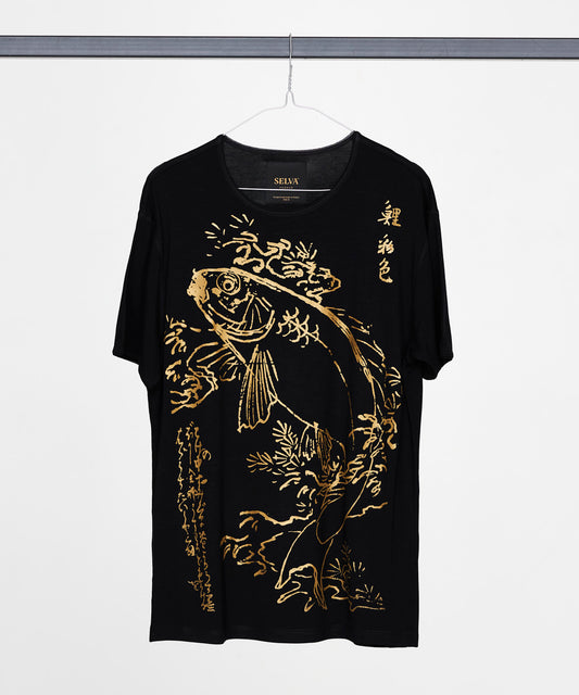 Gold Hiroshige Koi T-shirt MAN