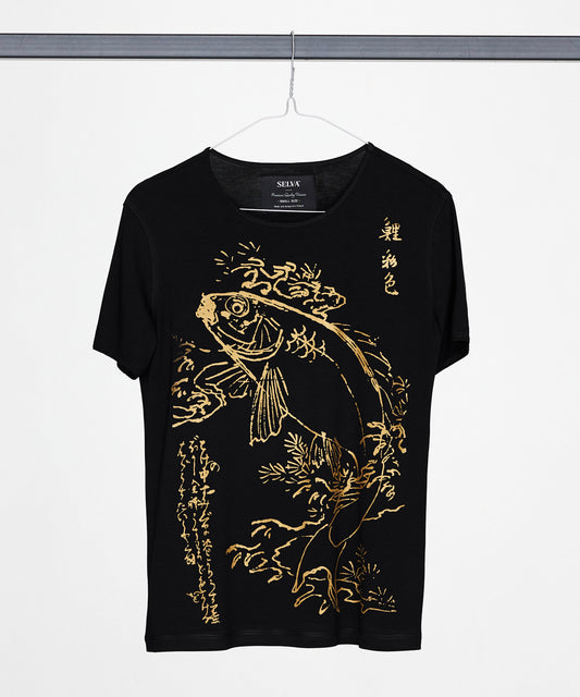 Gold Hiroshige Koi T-shirt WOMAN