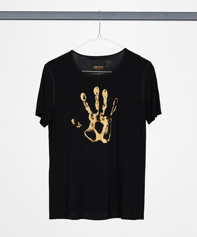 Gold Mursi Handprint Woman