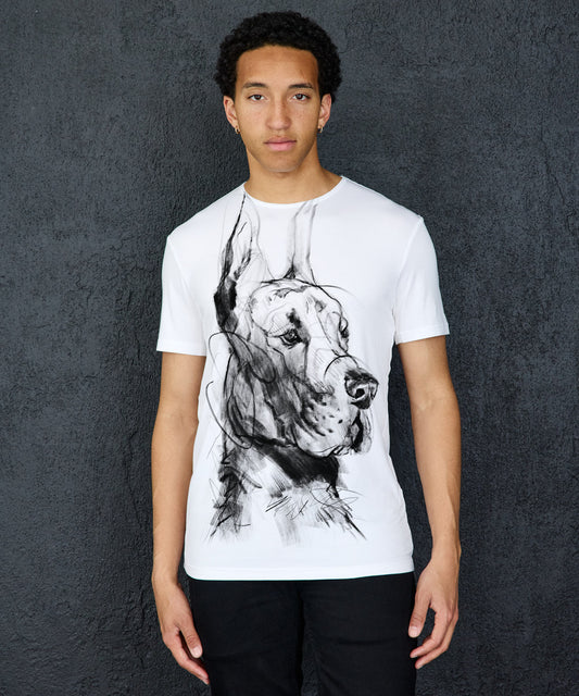Great Dane No. 3 Men's White T-Shirt
