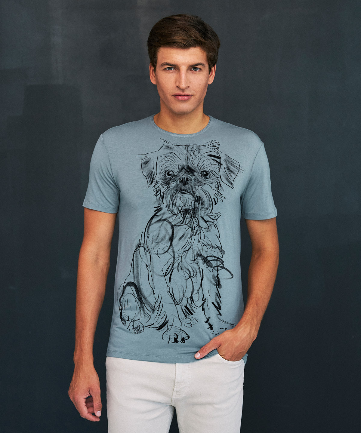 Brussels Griffon Men's Storm Cloud T-Shirt