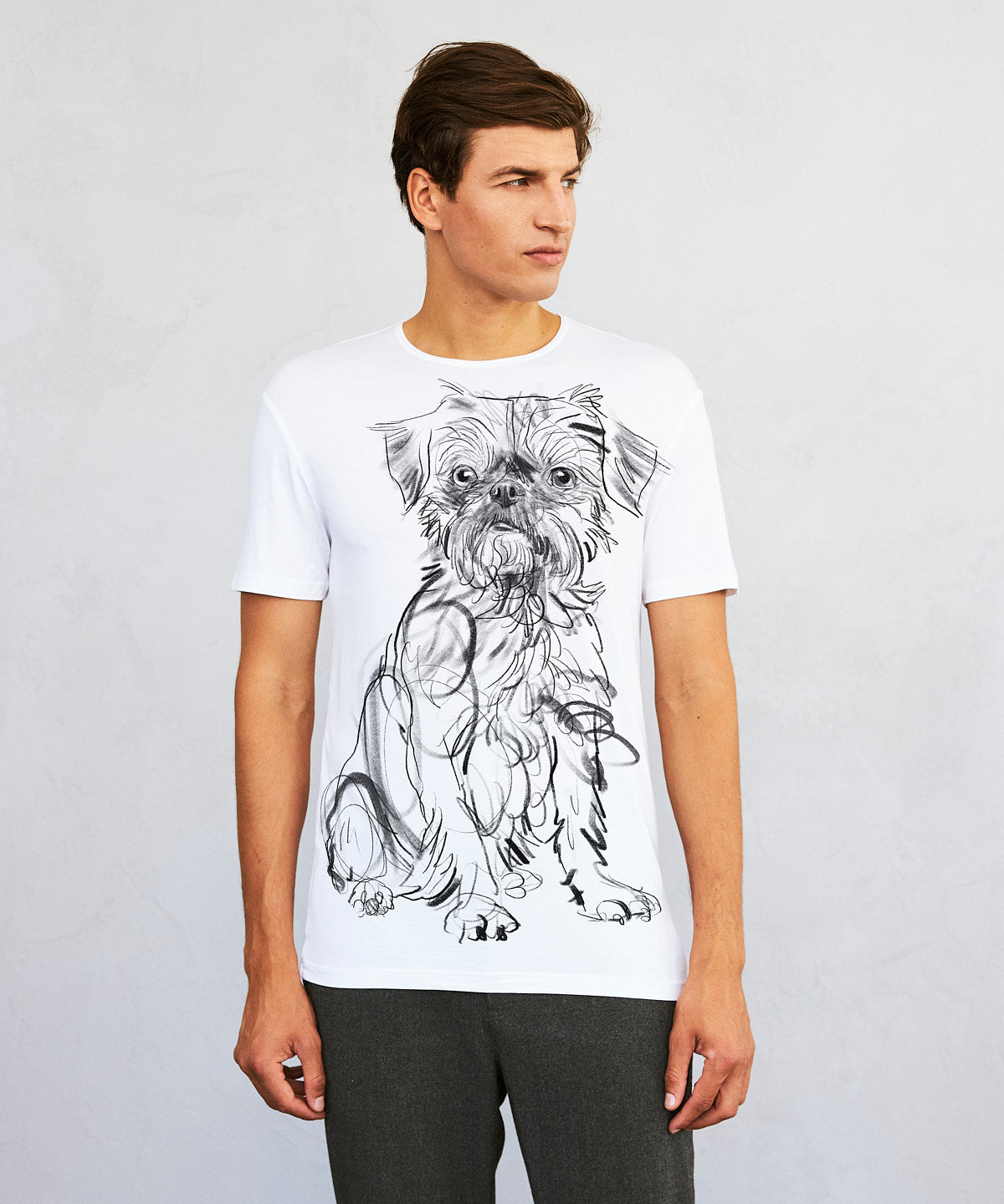 Brussels Griffon Men's White T-Shirt